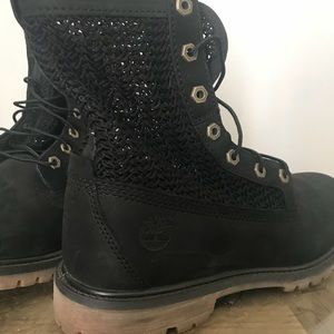 Timberland Black Laced Boots